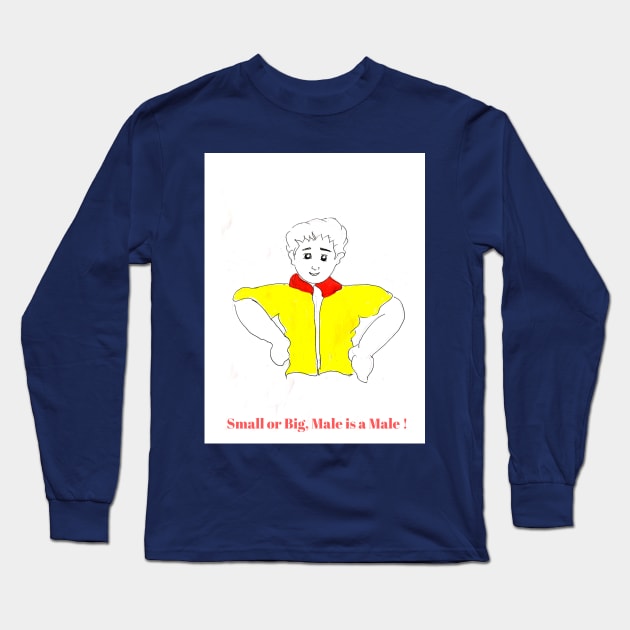 Male is a Male Long Sleeve T-Shirt by Gnanadev